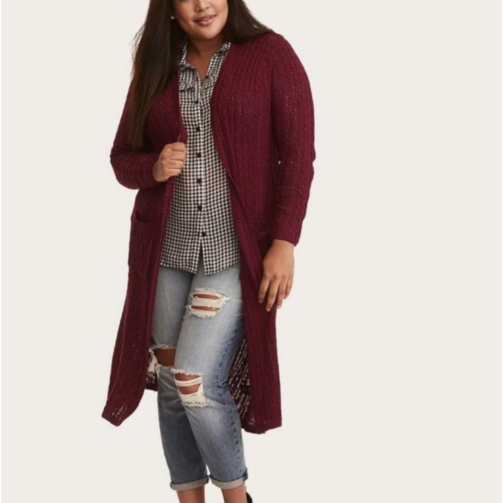 Torrid Duster Open Front Sweater - image 1